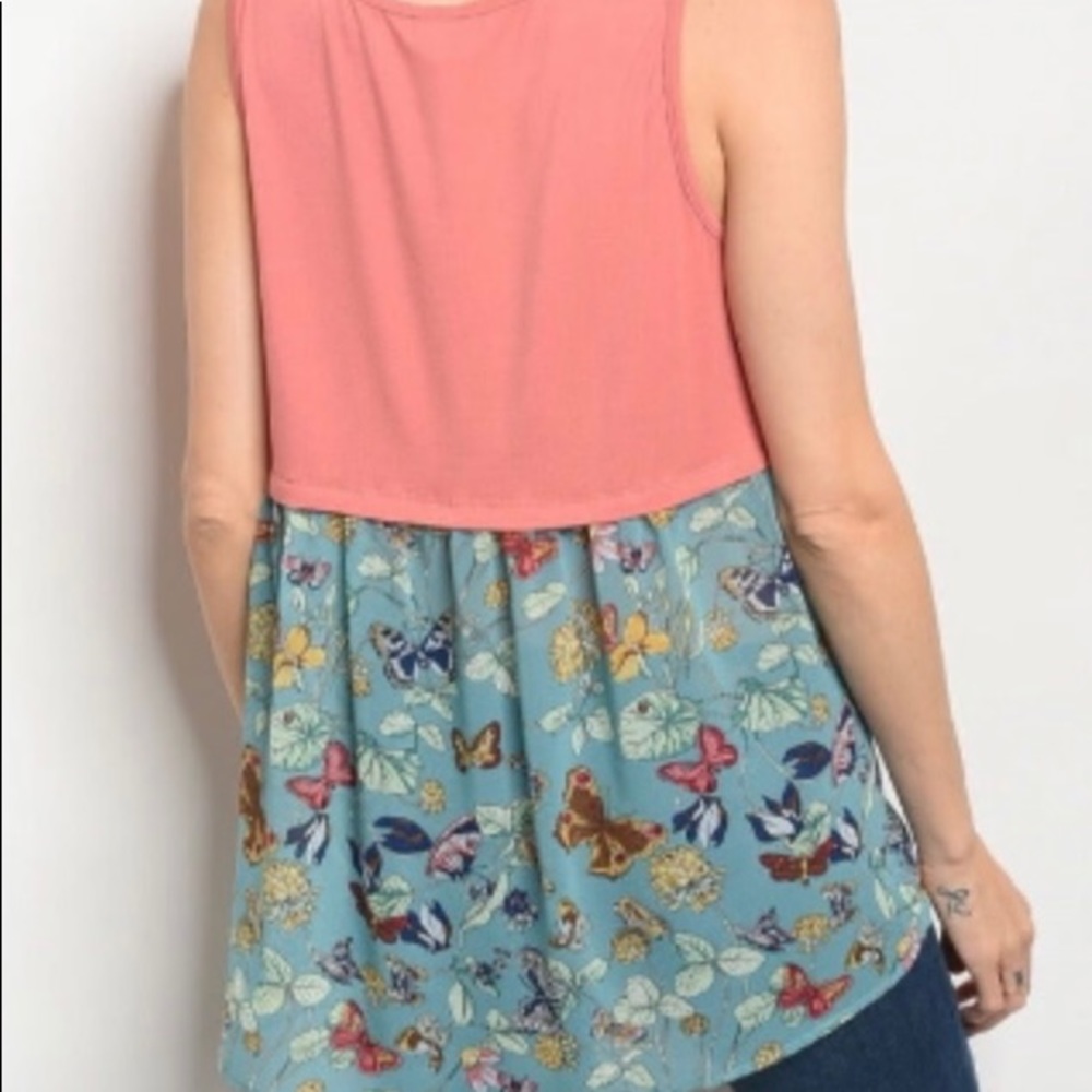 GILLI butterfly contrast tank size large - Picture 3 of 5